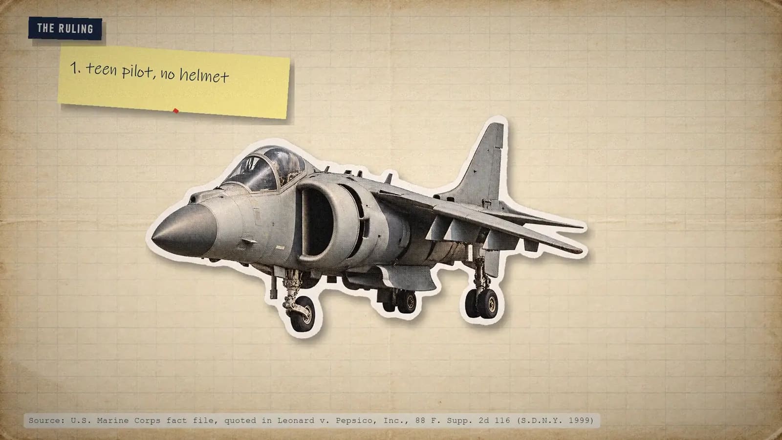 L’avion annoté de post-it qui résument le raisonnement de la juge